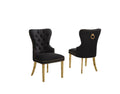 Black Boucle Upholstered Dining Chairs Set of 2 X43900