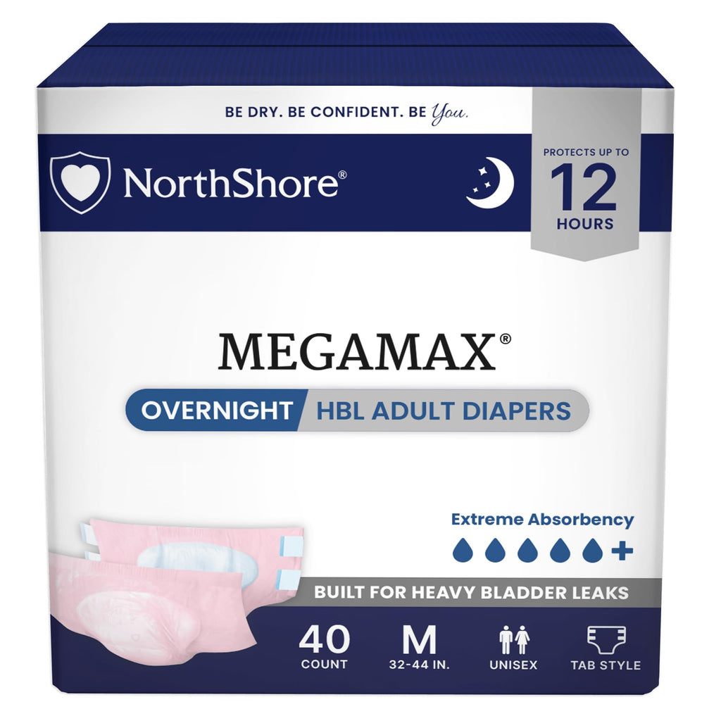Pink Medium Adult Diapers with Tabs 40 Count N70288