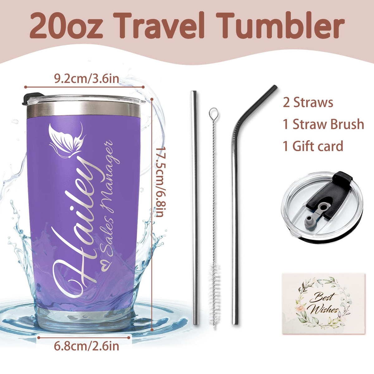 20 Oz Stainless Steel Tumbler Cup H63626