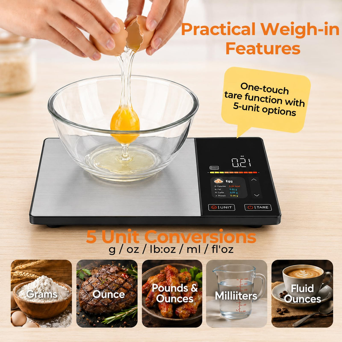 11lb Stainless Steel Digital Kitchen Scale E923