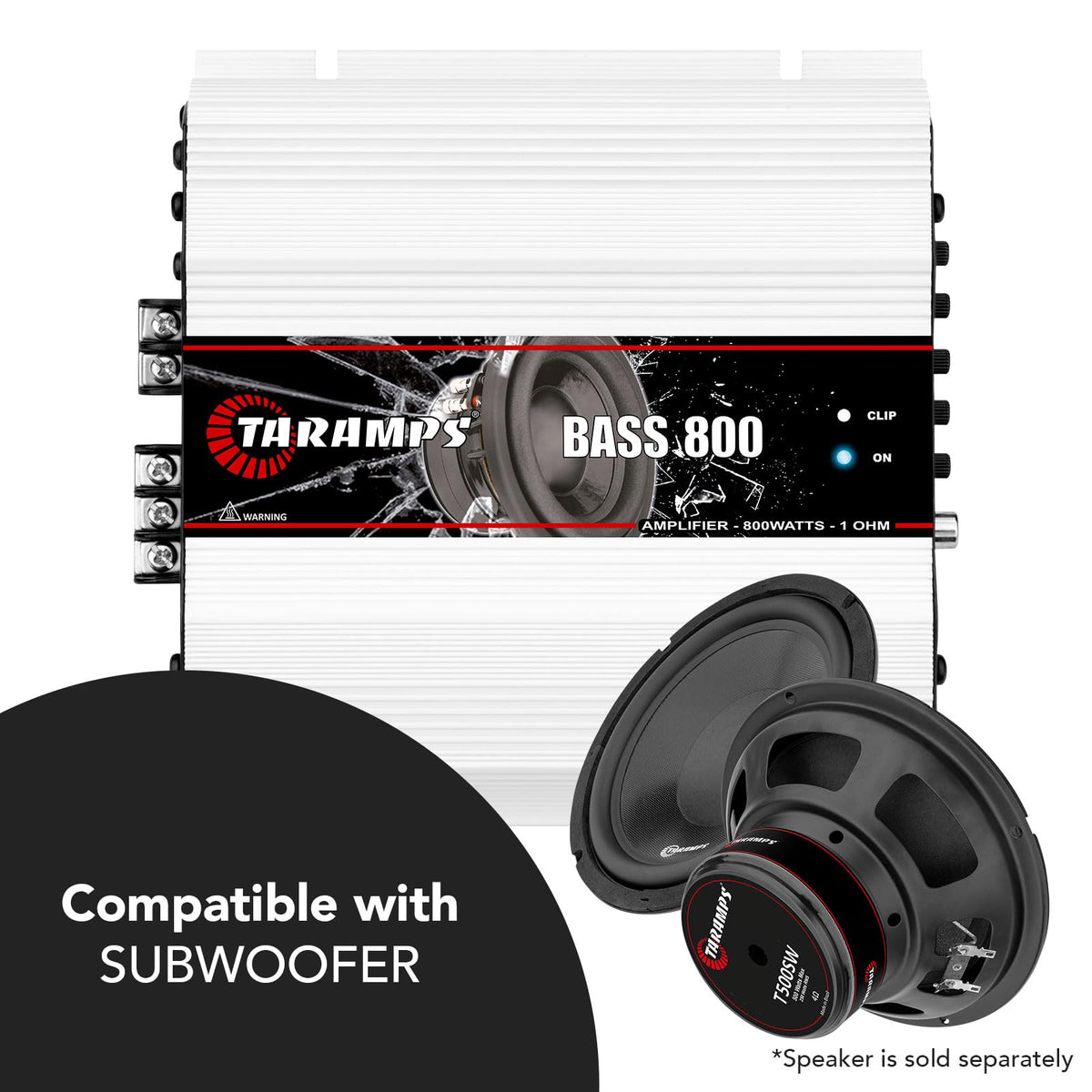 1 Ohm 800W RMS Monoblock Car Subwoofer Amplifier Z548333