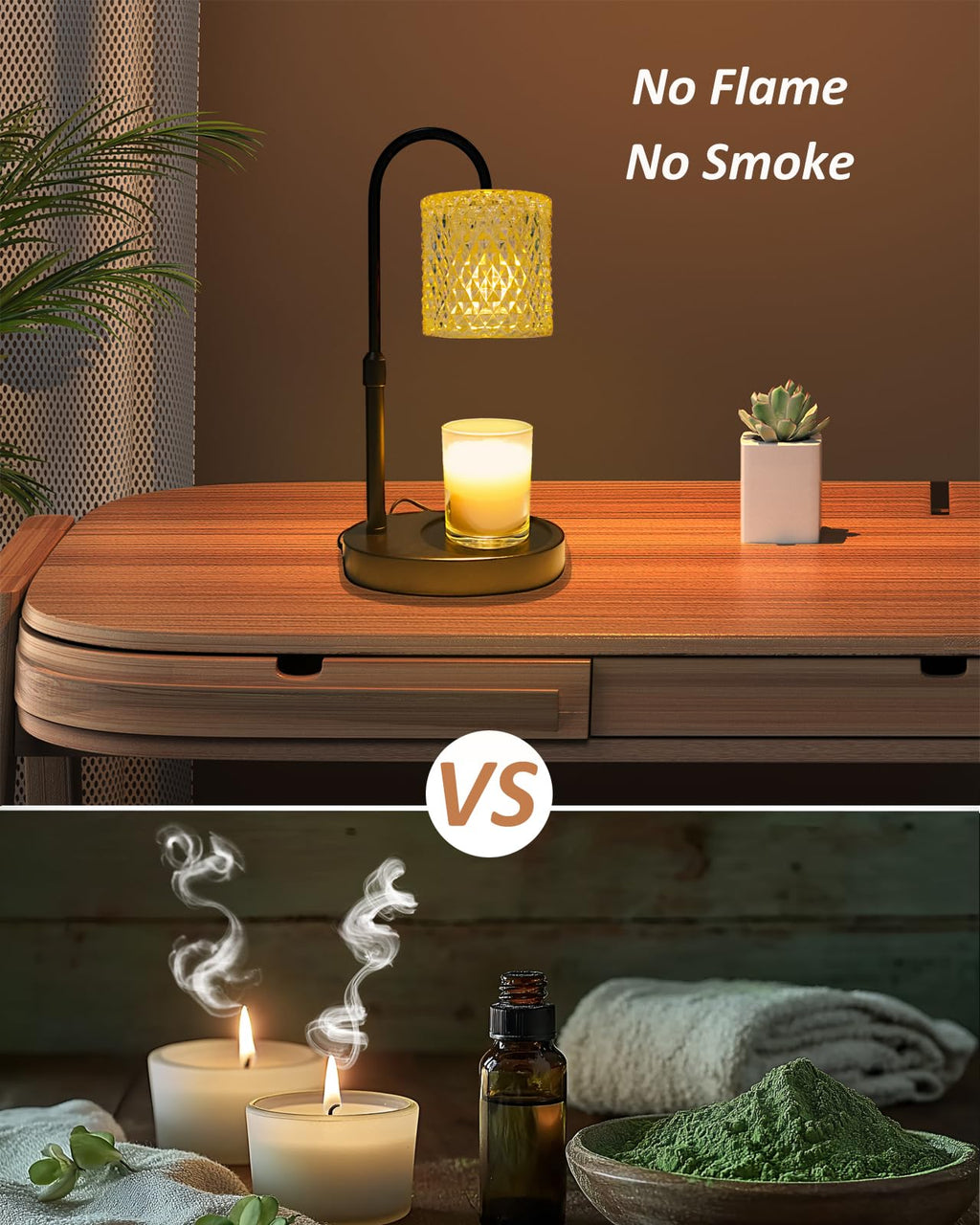 Candle Warmer Lamp with Timer Dimmable Height Adjustable R96651