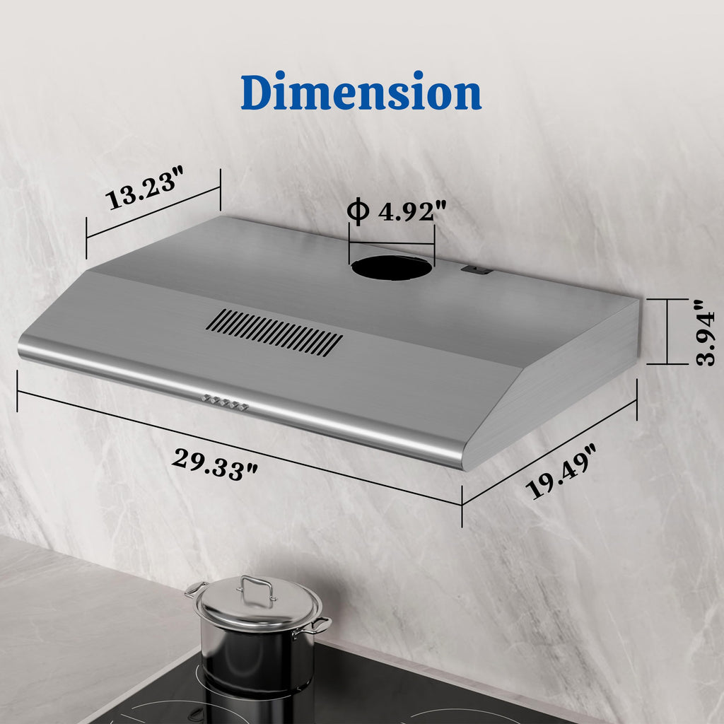30 Inch Convertible Under Cabinet Range Hood L60009