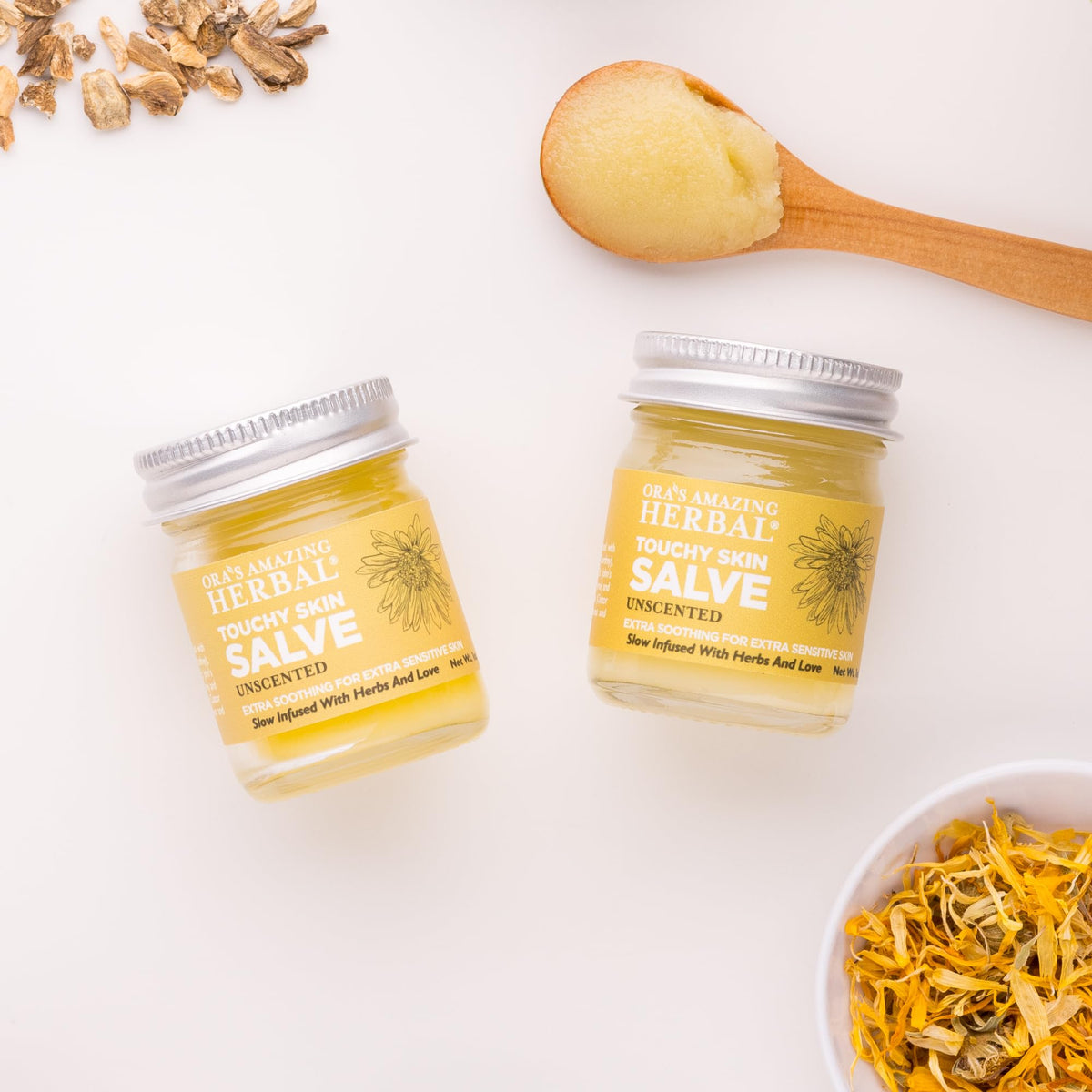 Natural Moisturizing Unscented Calendula Skin Salve, 1 oz 2 Pack G2648