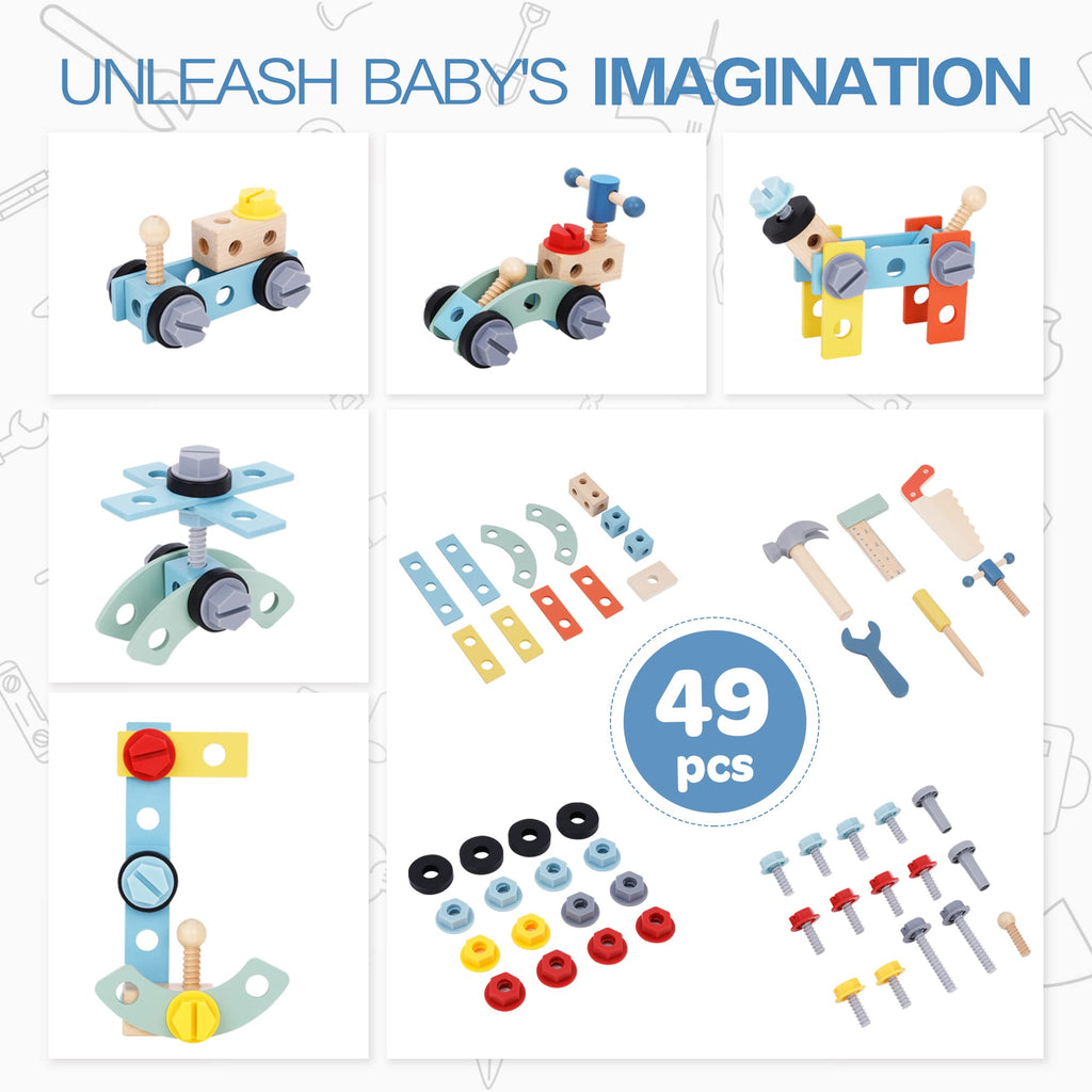 Wooden Baby Walker and Tool Bench S971