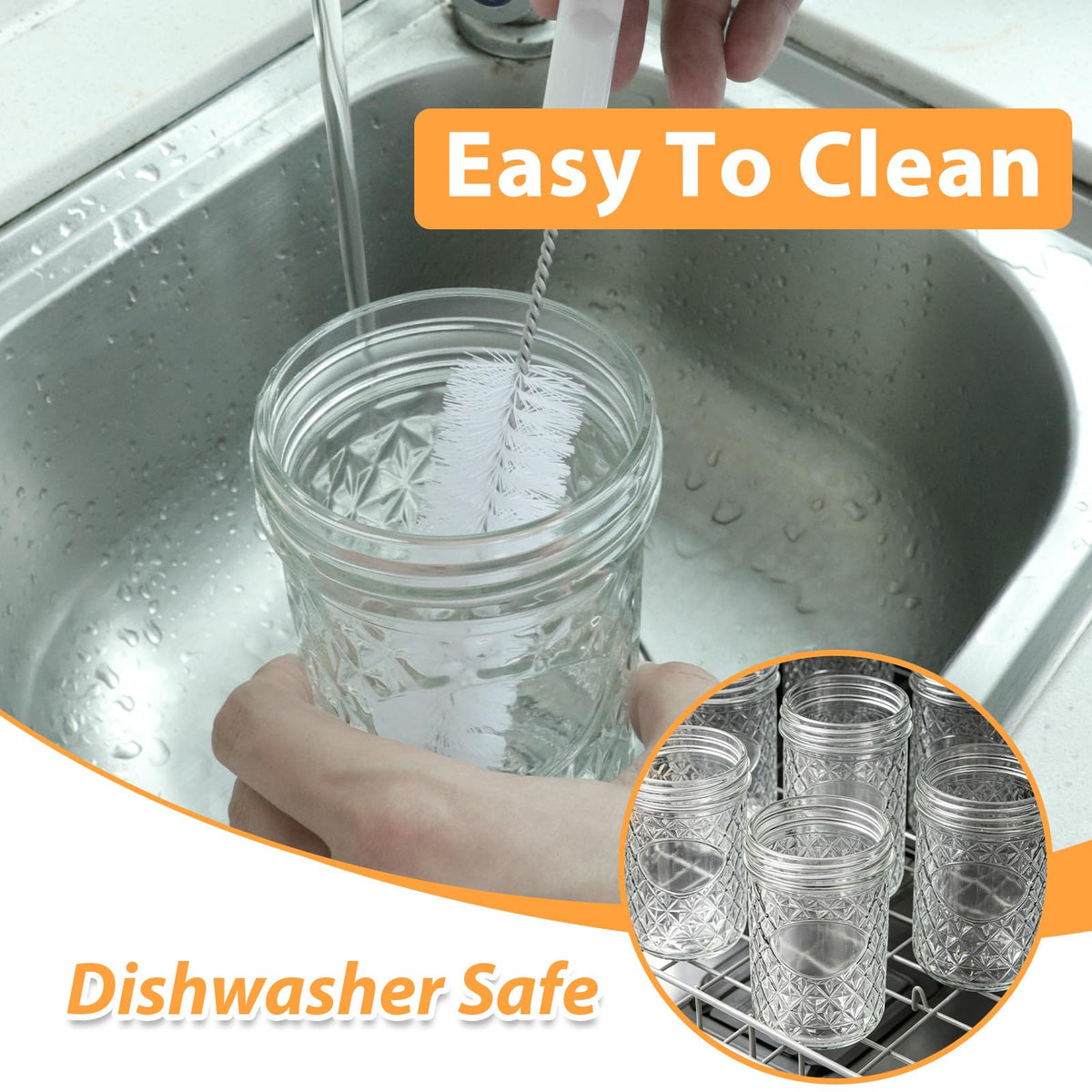 16oz Wide Mouth Mason Jars with Airtight Lids N5330