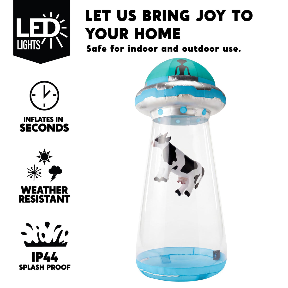 9 FT Tall Inflatable UFO Outdoor Decoration with LEDs U4718
