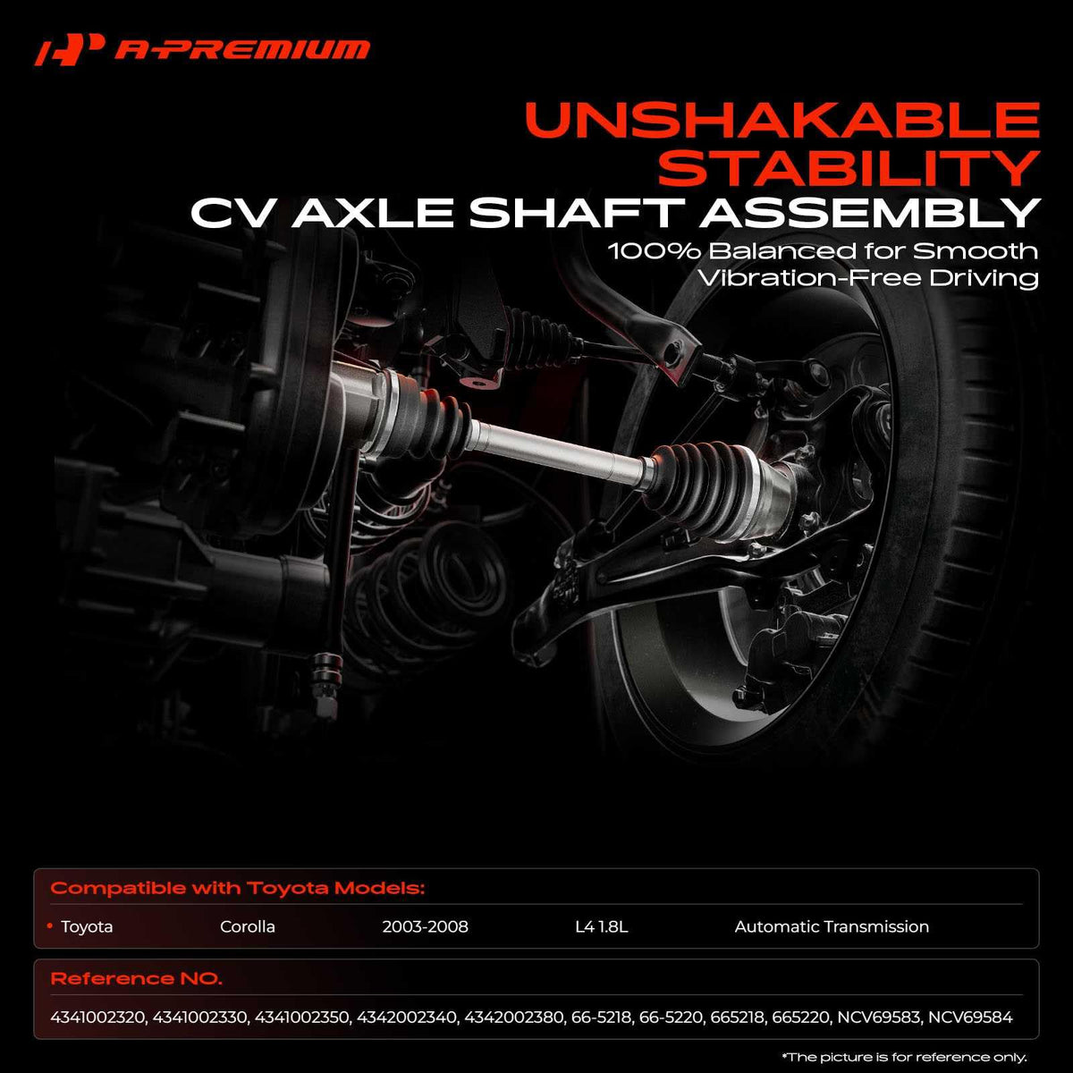 Set of 2 Front CV Axle Shaft Assembly U291