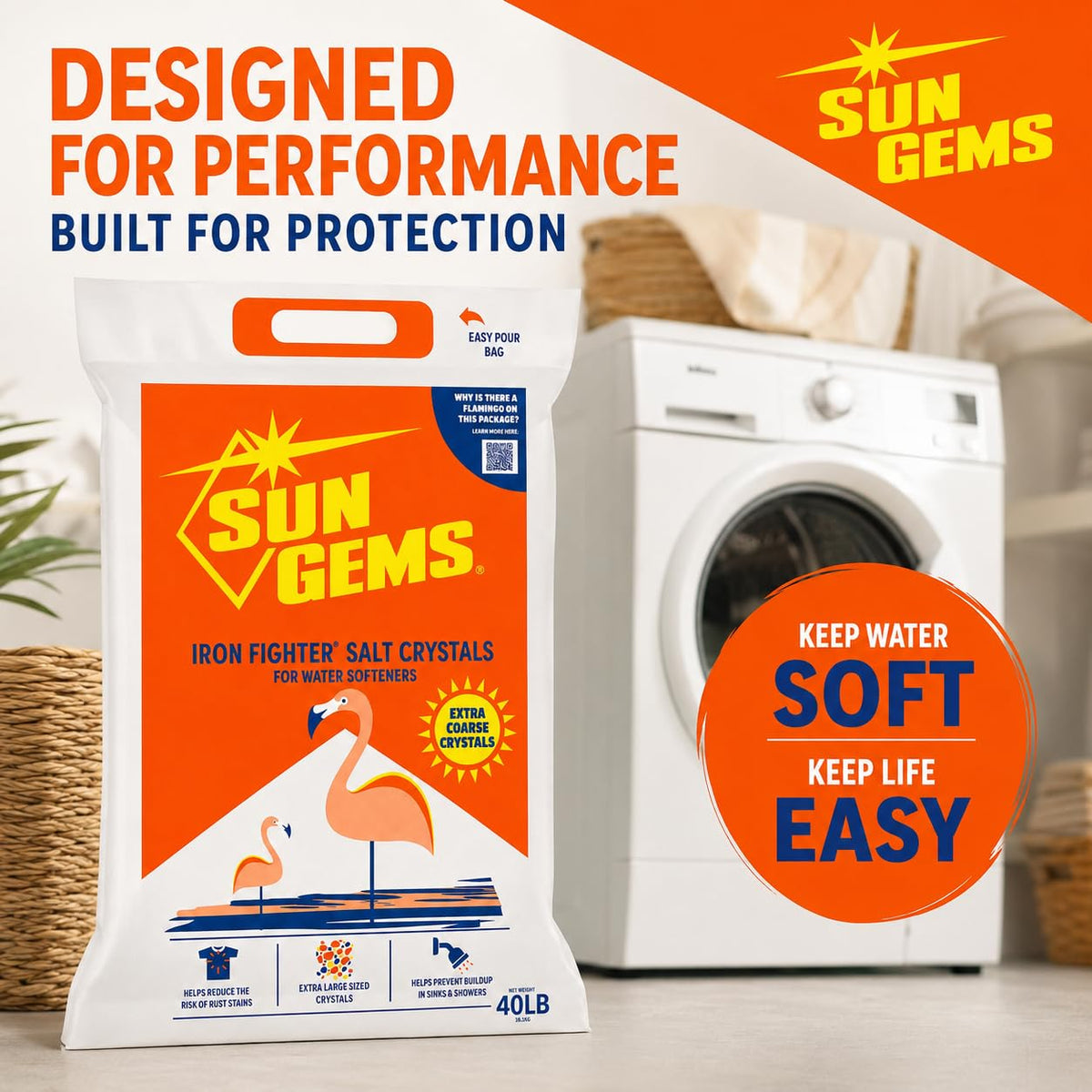 Water Softener Salt Crystals 40 lb 2 Pack T228756