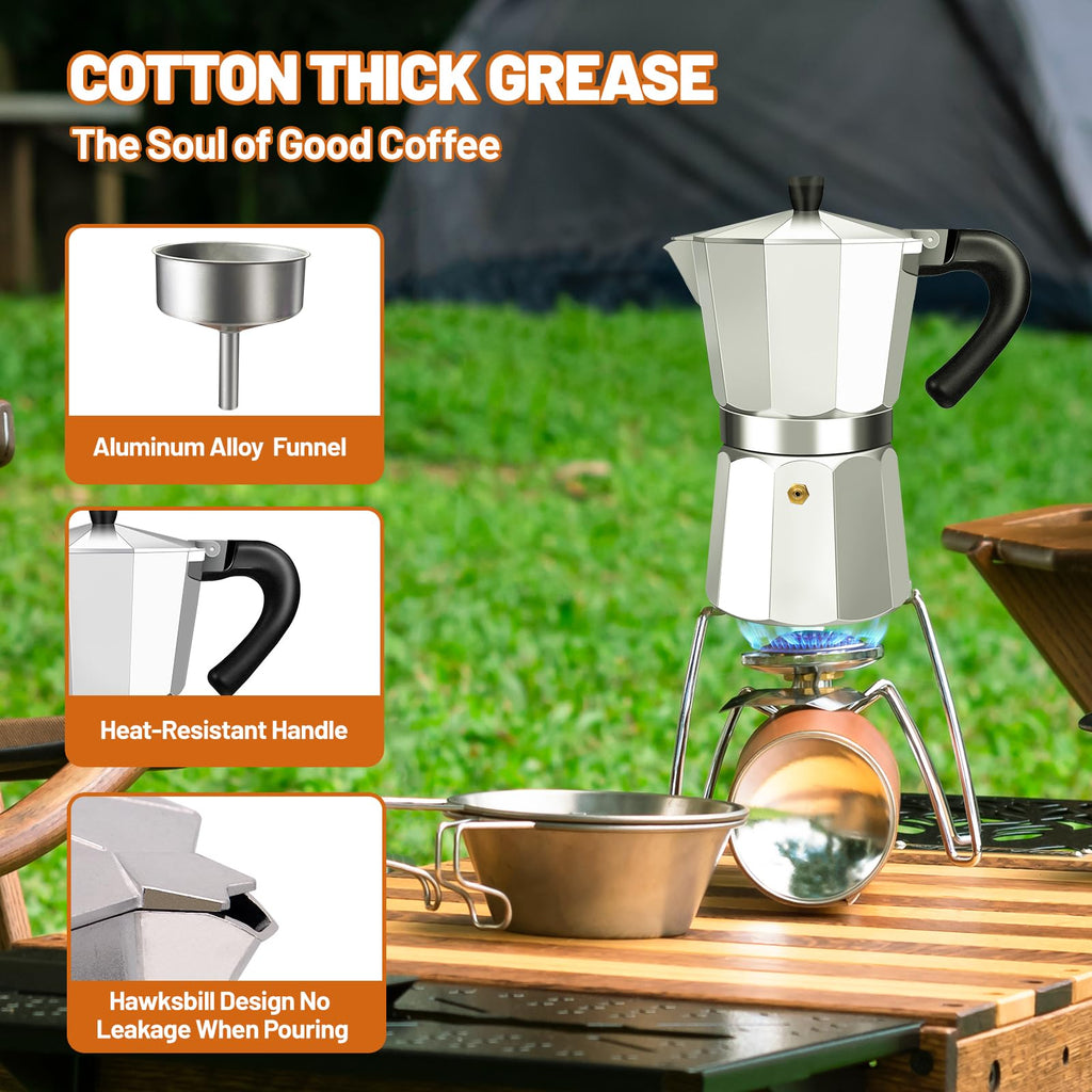 1-2 Cup Aluminum Stovetop Moka Pot Espresso Maker O837