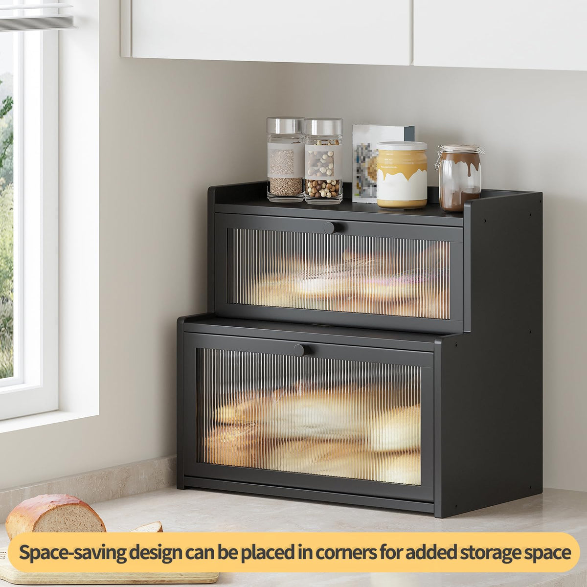 Bamboo Bread Box with Window N92960