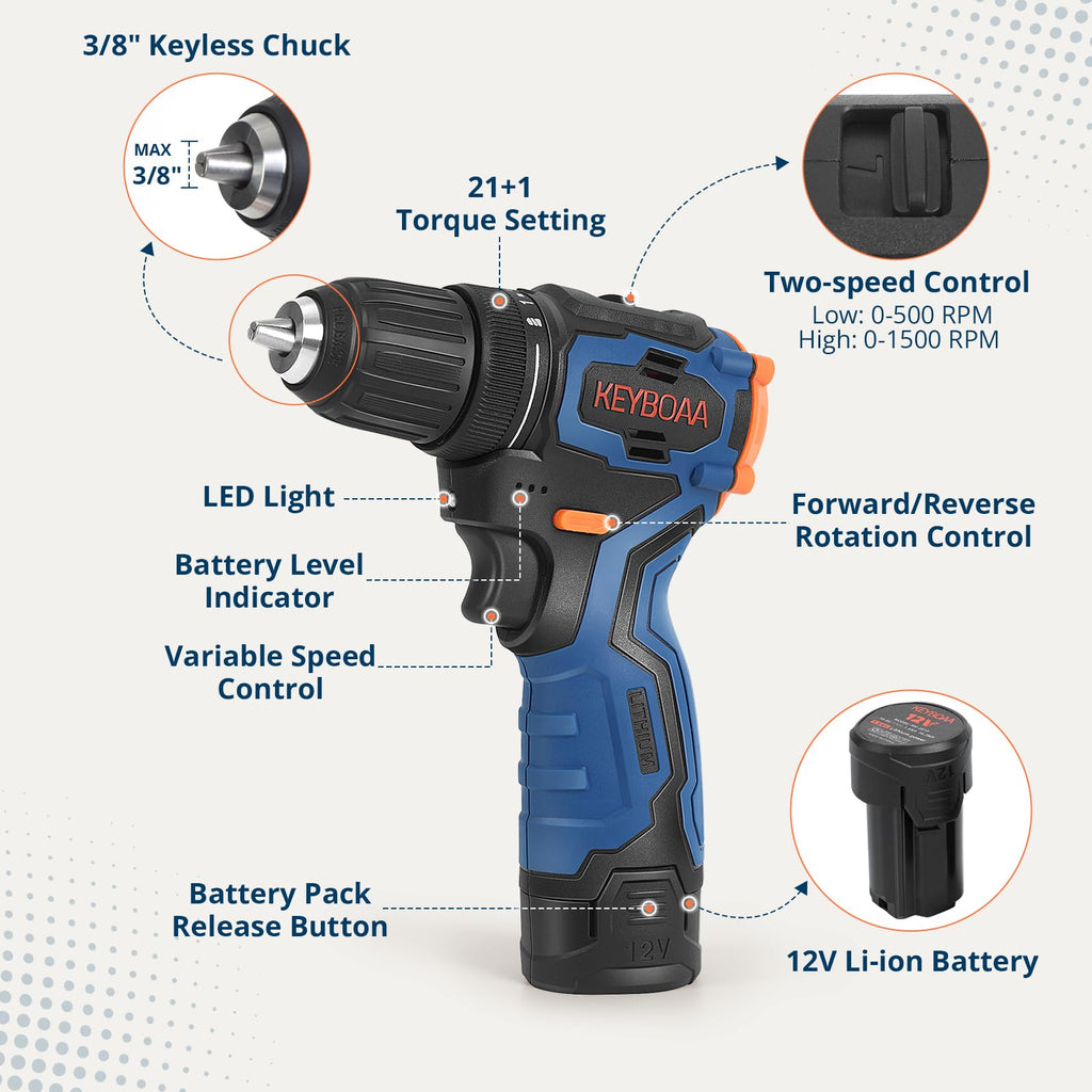 Brushless Cordless Drill Set with 2 Batteries & Charger A874