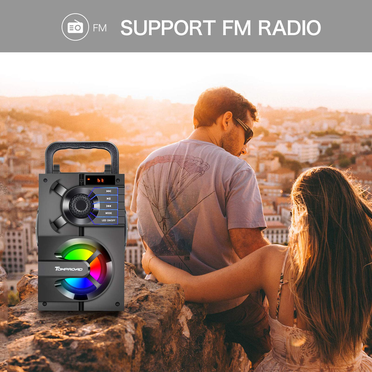 Portable Bluetooth Speaker with Subwoofer K899