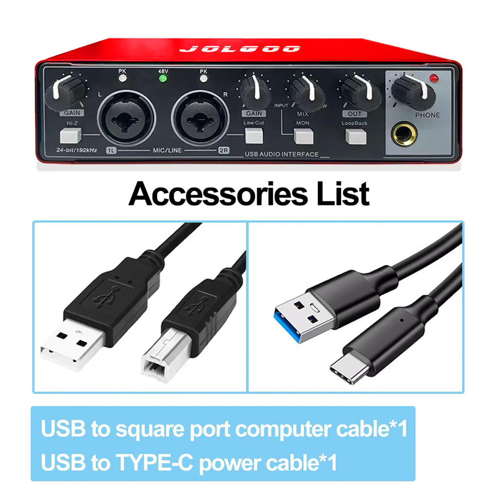 USB Audio Interface, Red 24-Bit/192kHz M50815