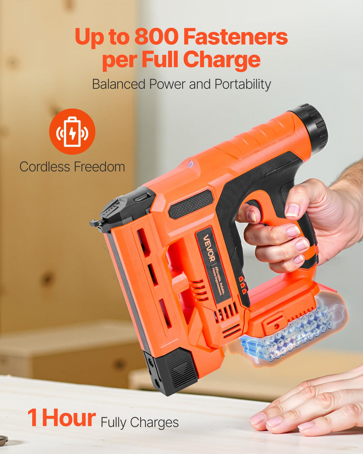 Cordless 2-in-1 18 Gauge Nail Gun Staple Gun K38384