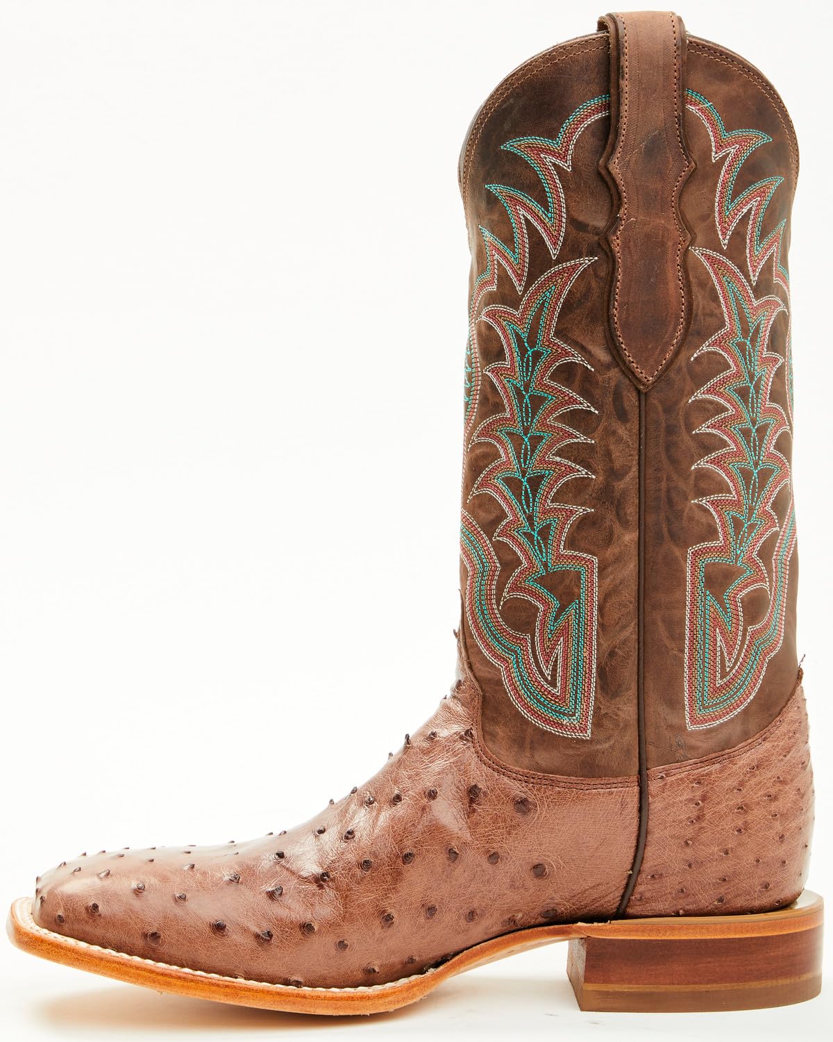 Men's Ostrich Western Boot Broad Square Toe J62355