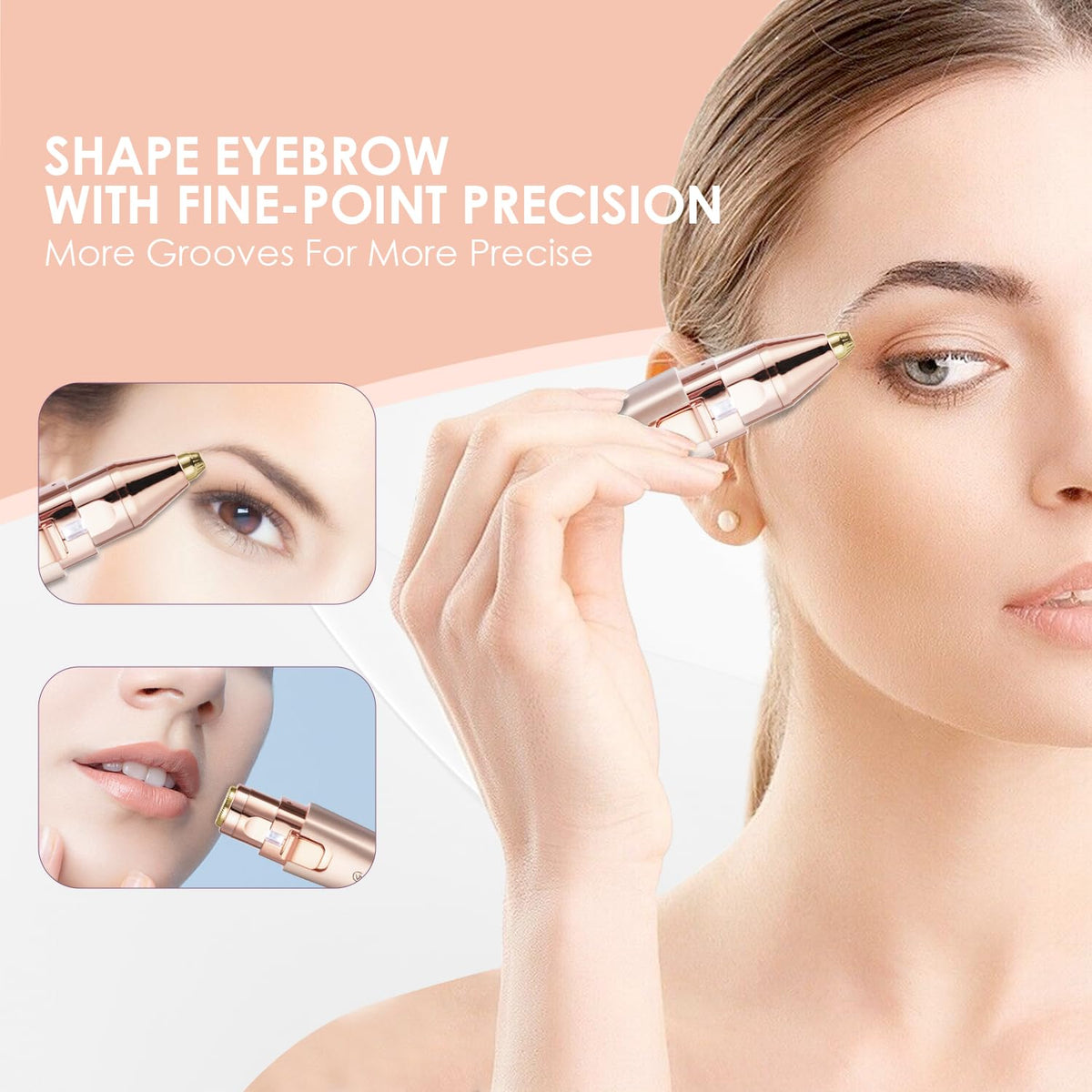 2 in1 Eyebrow Facial Trimmer with Replacement Heads H4763