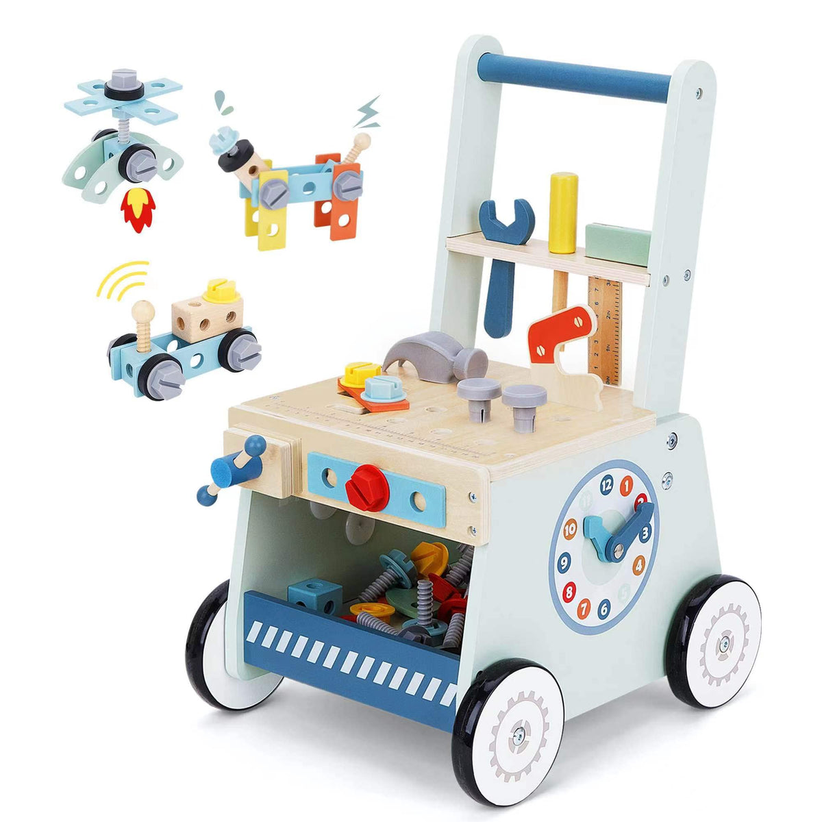 Wooden Baby Walker and Tool Bench S971