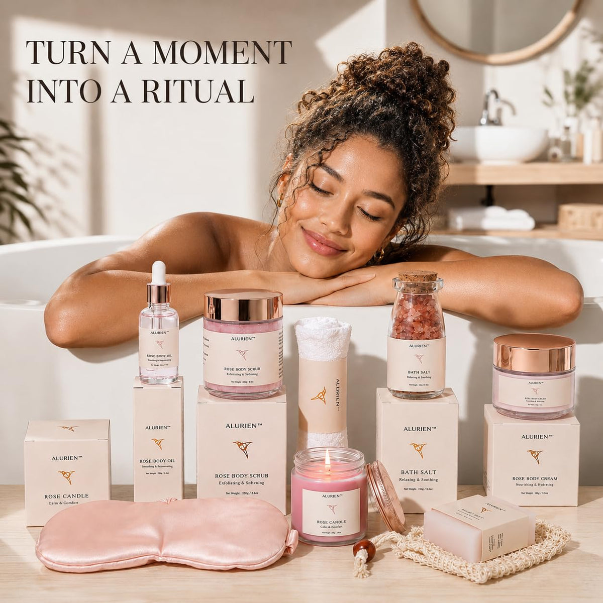 Rose 11-Piece Bath & Body Gift Set O9864