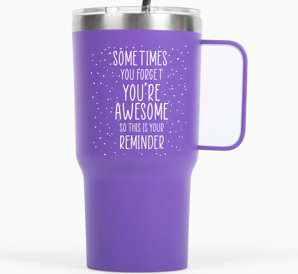 20 Ounce Vacuum Insulated Tumbler With Handle Purple G8149