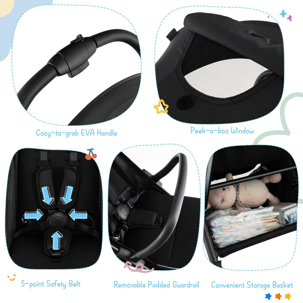 Lightweight Compact Baby Stroller with Canopy M14124