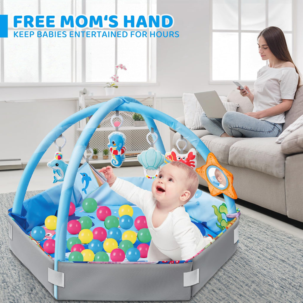 8-in-1 Washable Baby Gym Play Mat & Ball Pit M910