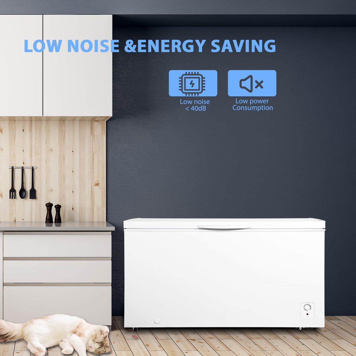 20 Cu Ft White Chest Freezer with Removable Basket P91301