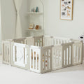 14 Panel Foldable Grey Baby Playpen D582808