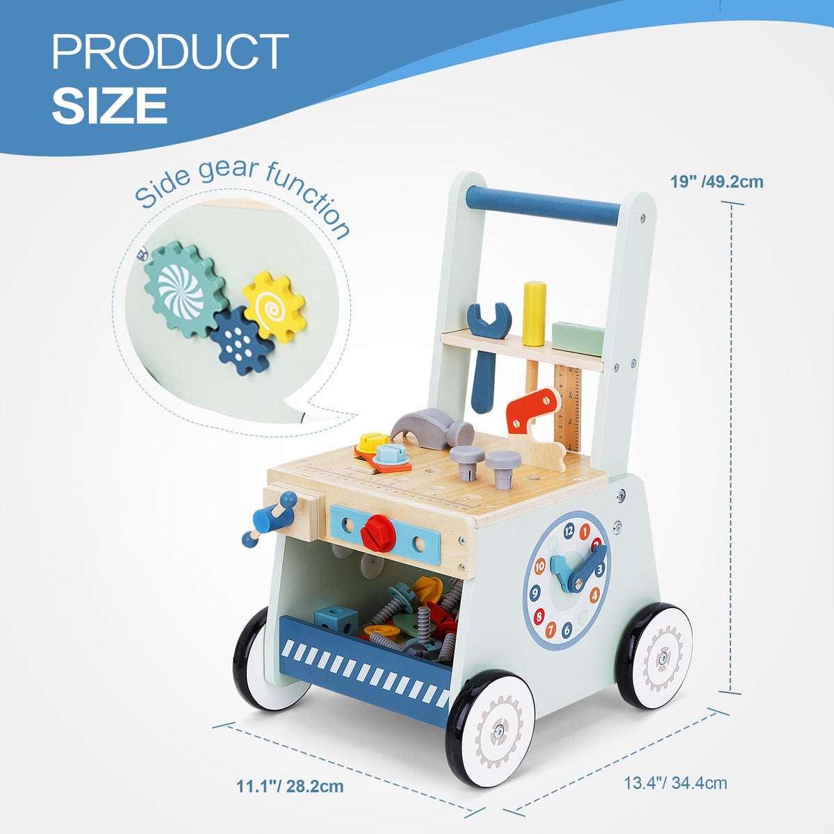 Wooden Baby Walker and Tool Bench S971