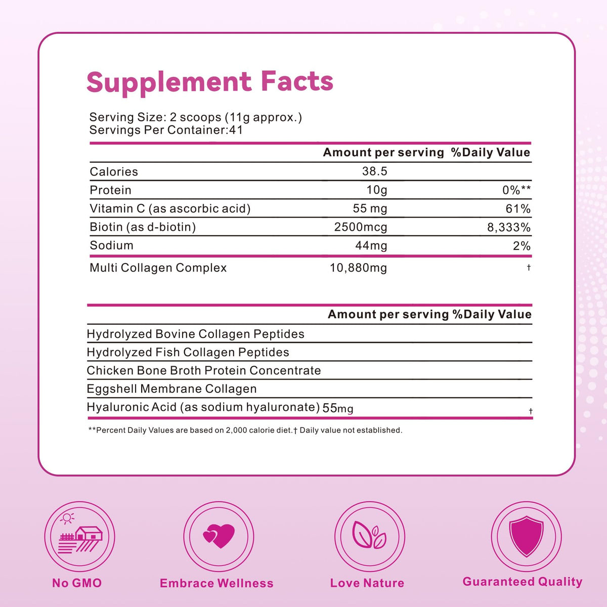 Unflavored Multi Collagen Peptides Powder 1lb I886066