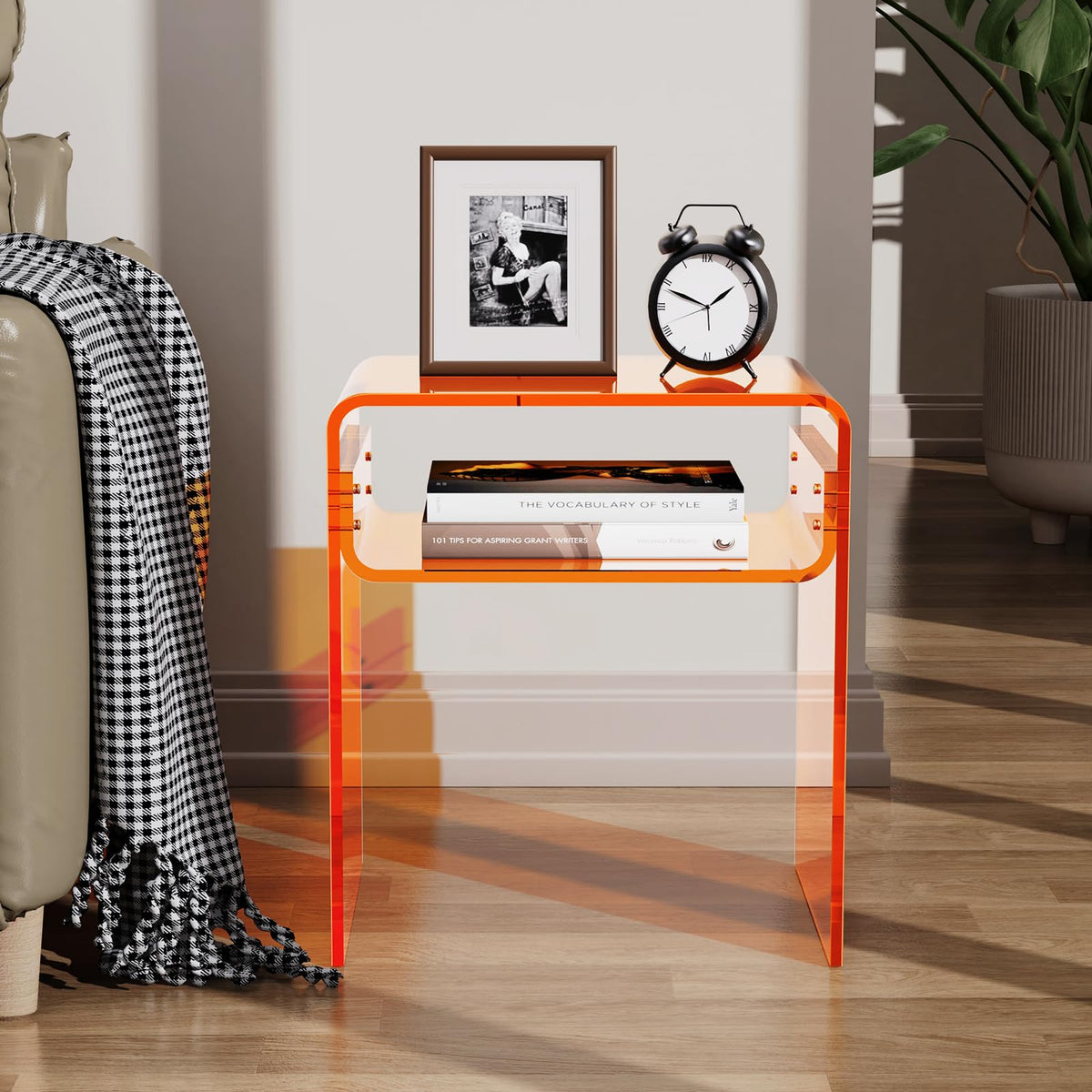 Clear Acrylic 2-Tier End Table S35888