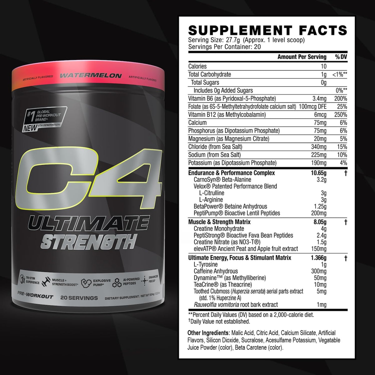 Watermelon Pre Workout Powder 20 Servings R44880