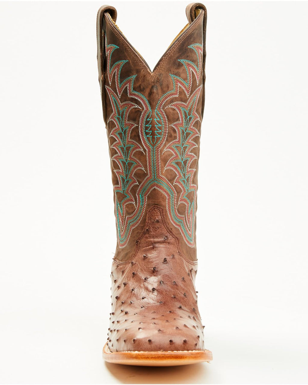 Men's Ostrich Western Boot Broad Square Toe J62355