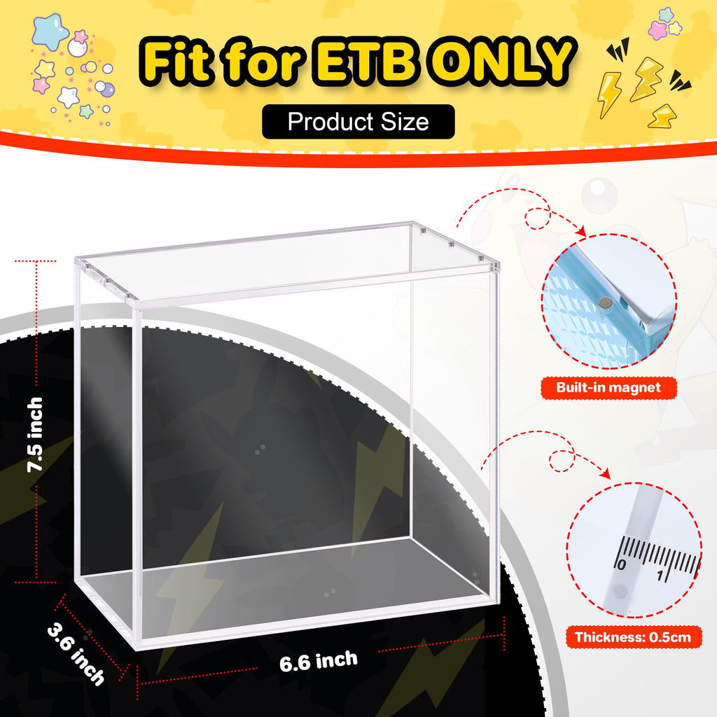 2 PCS 5mm Clear Acrylic Display Case Z9578