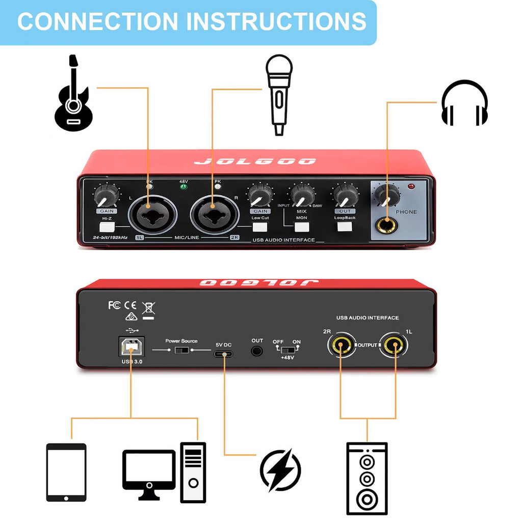 USB Audio Interface, Red 24-Bit/192kHz M50815