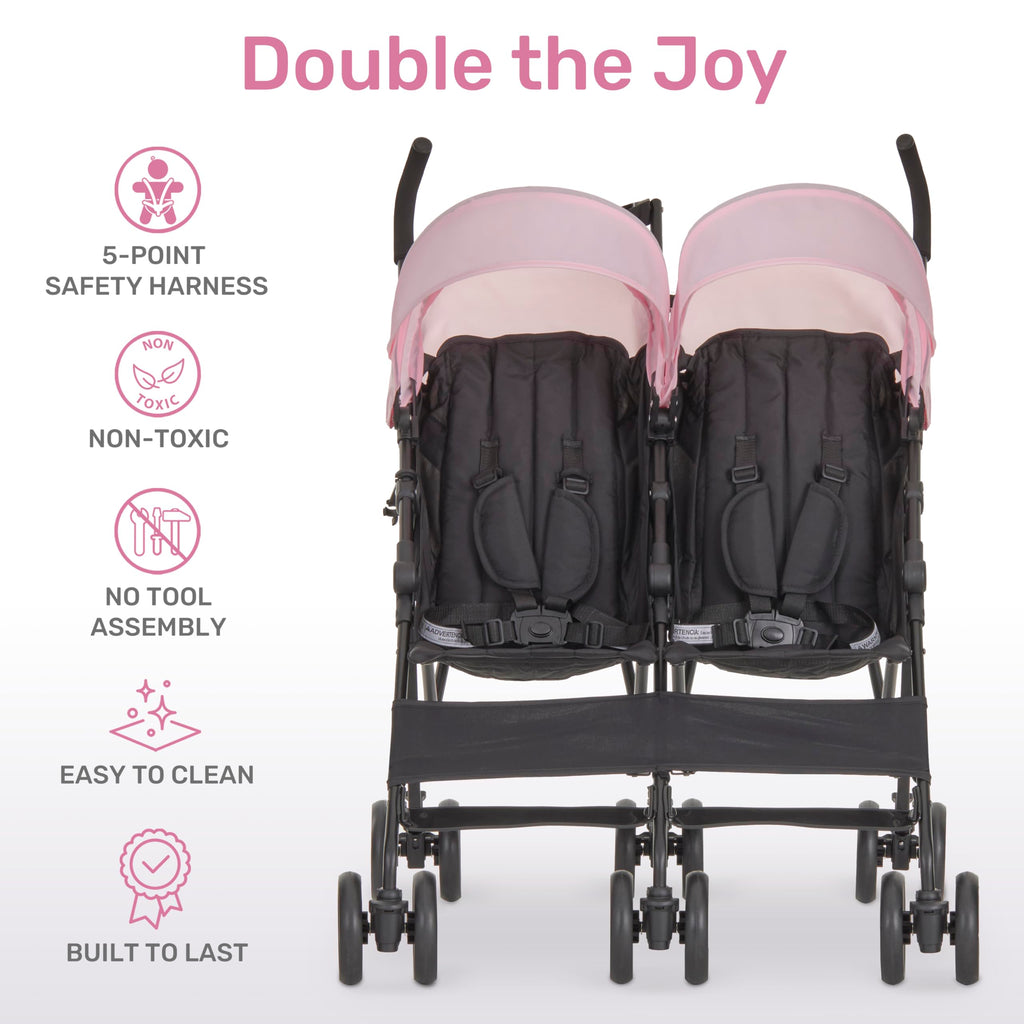 Pink Umbrella Stroller with Adjustable Canopy U152310