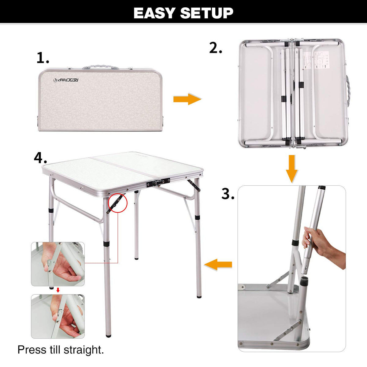 Small Square Folding Aluminum Camping Table G426506