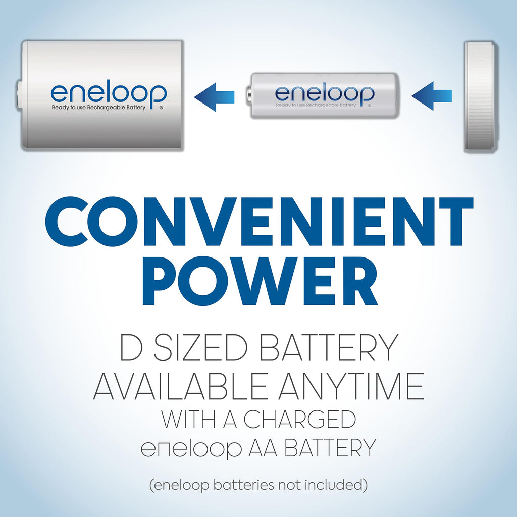 D Size Battery Adapters for AA Battery Cells, 4 Pack J3370