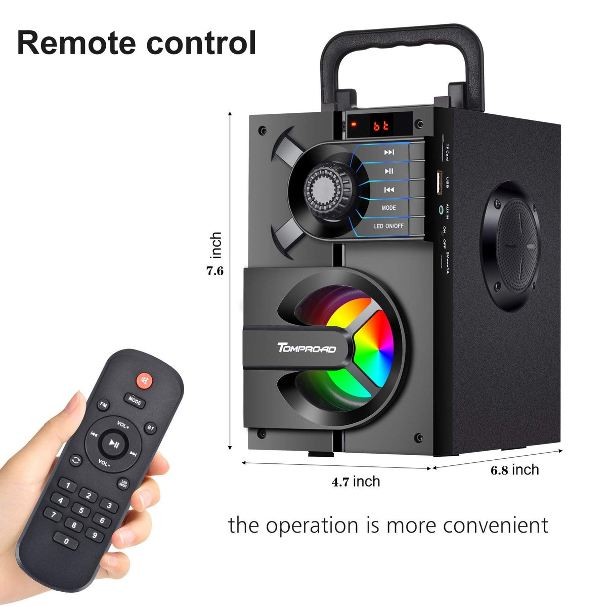 Portable Bluetooth Speaker with Subwoofer K899