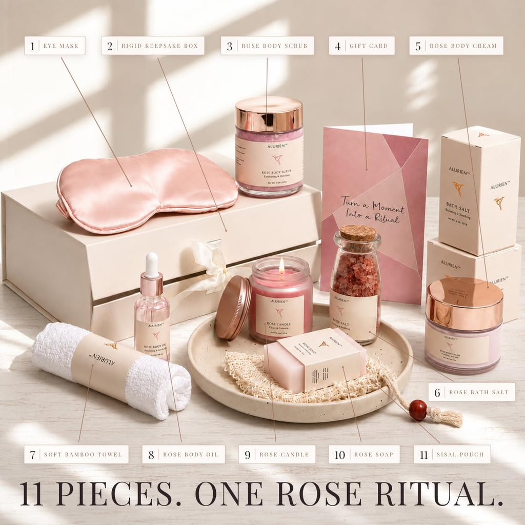 Rose 11-Piece Bath & Body Gift Set O9864
