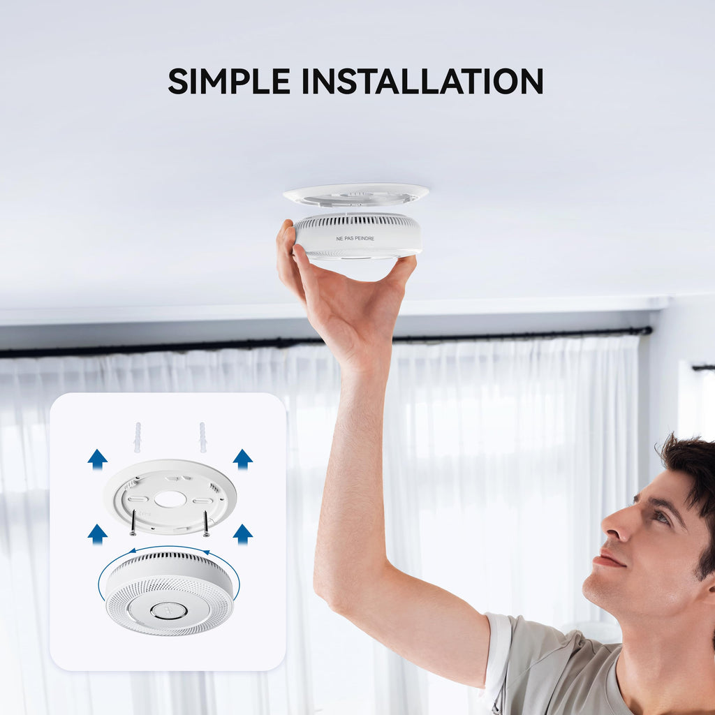 Smoke and Carbon Monoxide Detector 10-Year Battery 4 Pack B321
