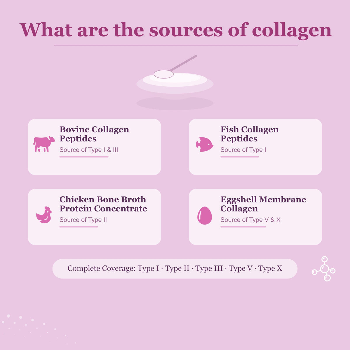 Unflavored Multi Collagen Peptides Powder 1lb I886066