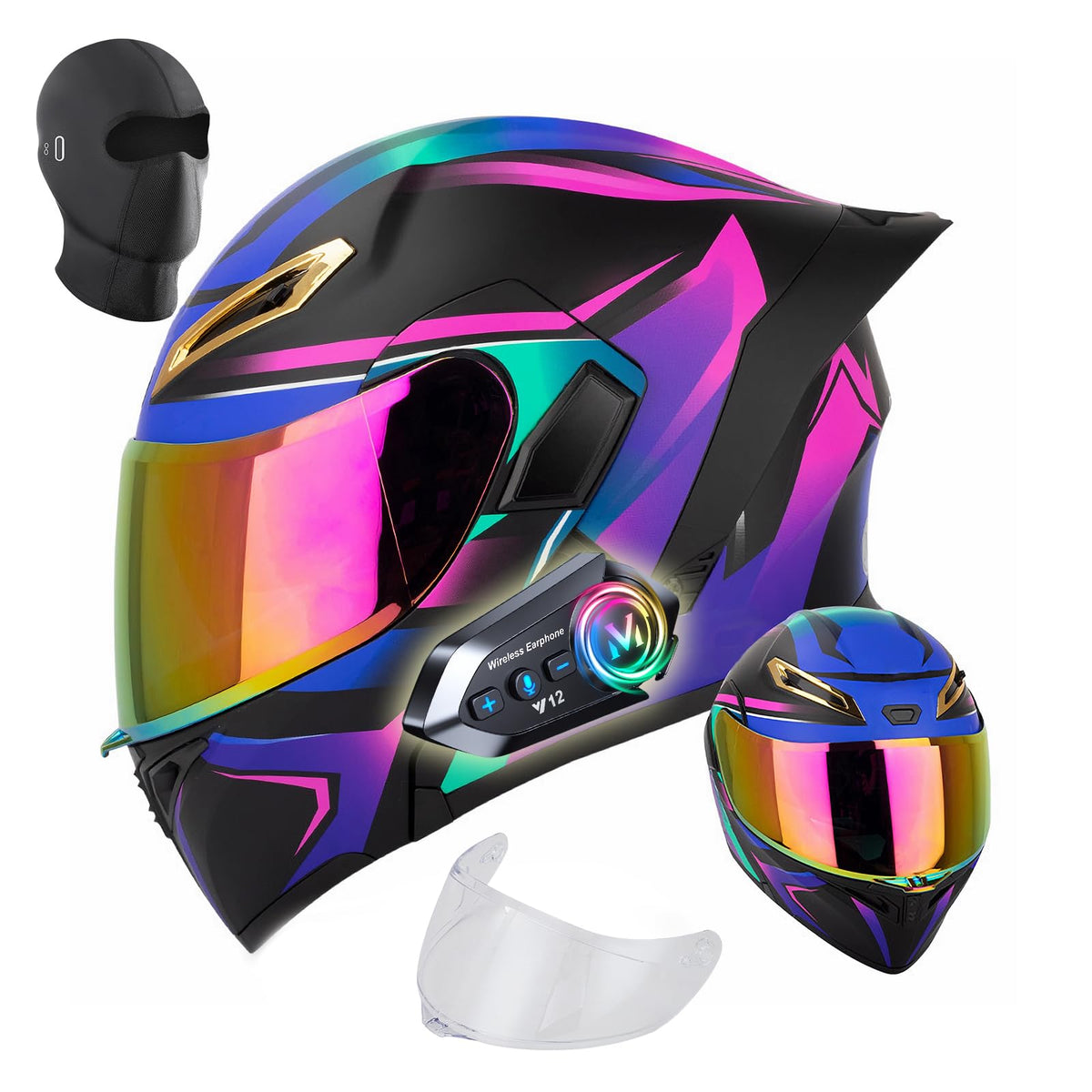 Modular Motorcycle Helmets with Bluetooth V7019