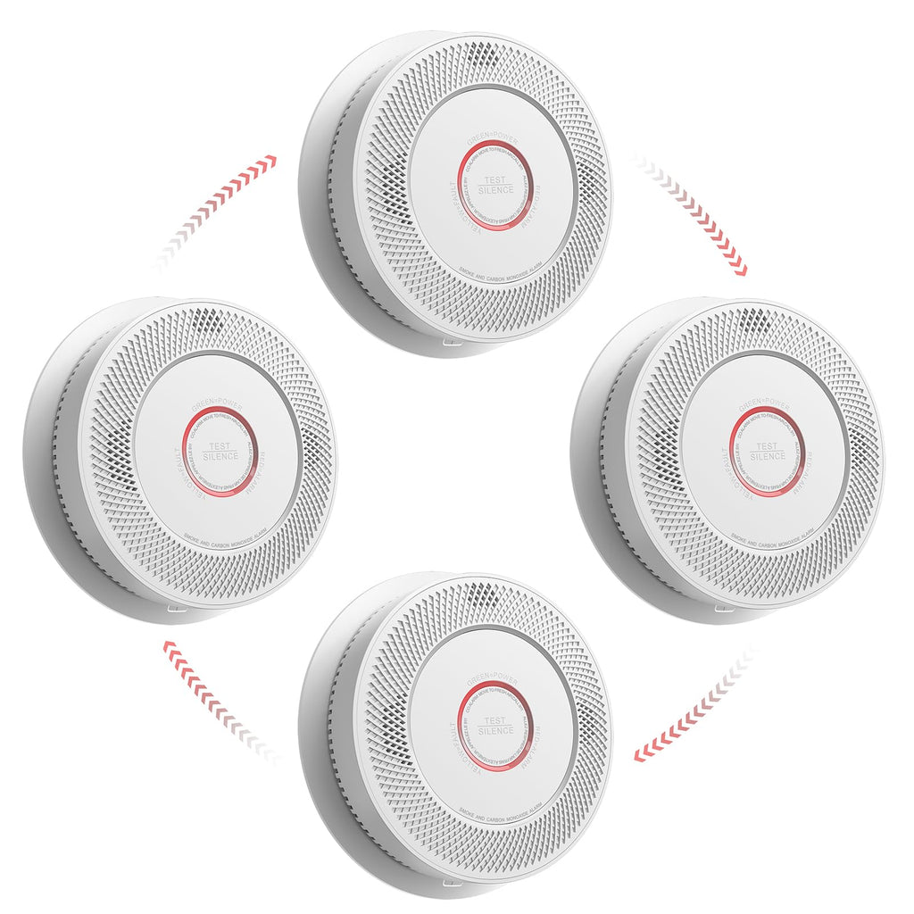 Smoke and Carbon Monoxide Detector 10-Year Battery 4 Pack B321