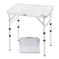 Folding Camping Table, Adjustable Height Portable Picnic Table, 24"x 16" B17820