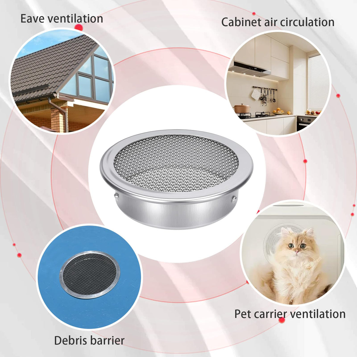 2-Inch Round Open Screen Vent 12 Pack M851724