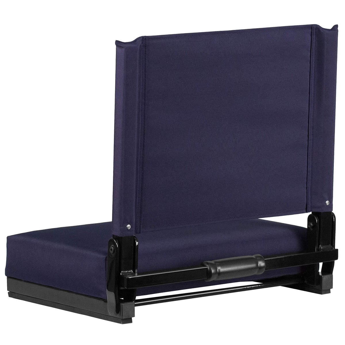 Portable Folding Padded Stadium Chair with Carrying Handle, Navy B3192