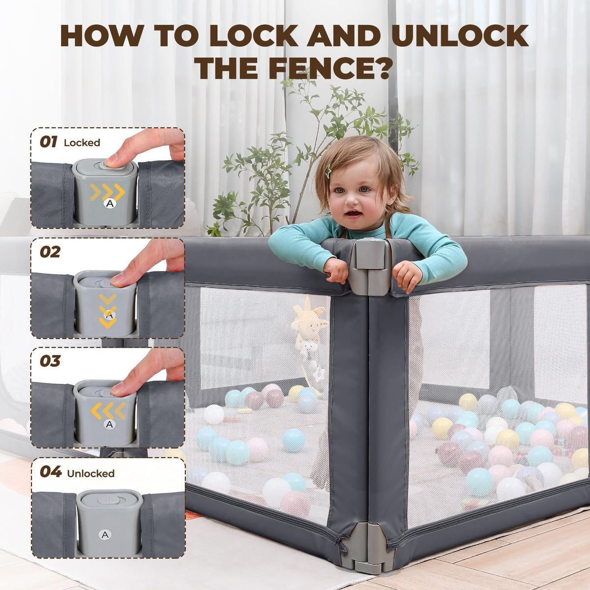 Grey Baby Playpen A159