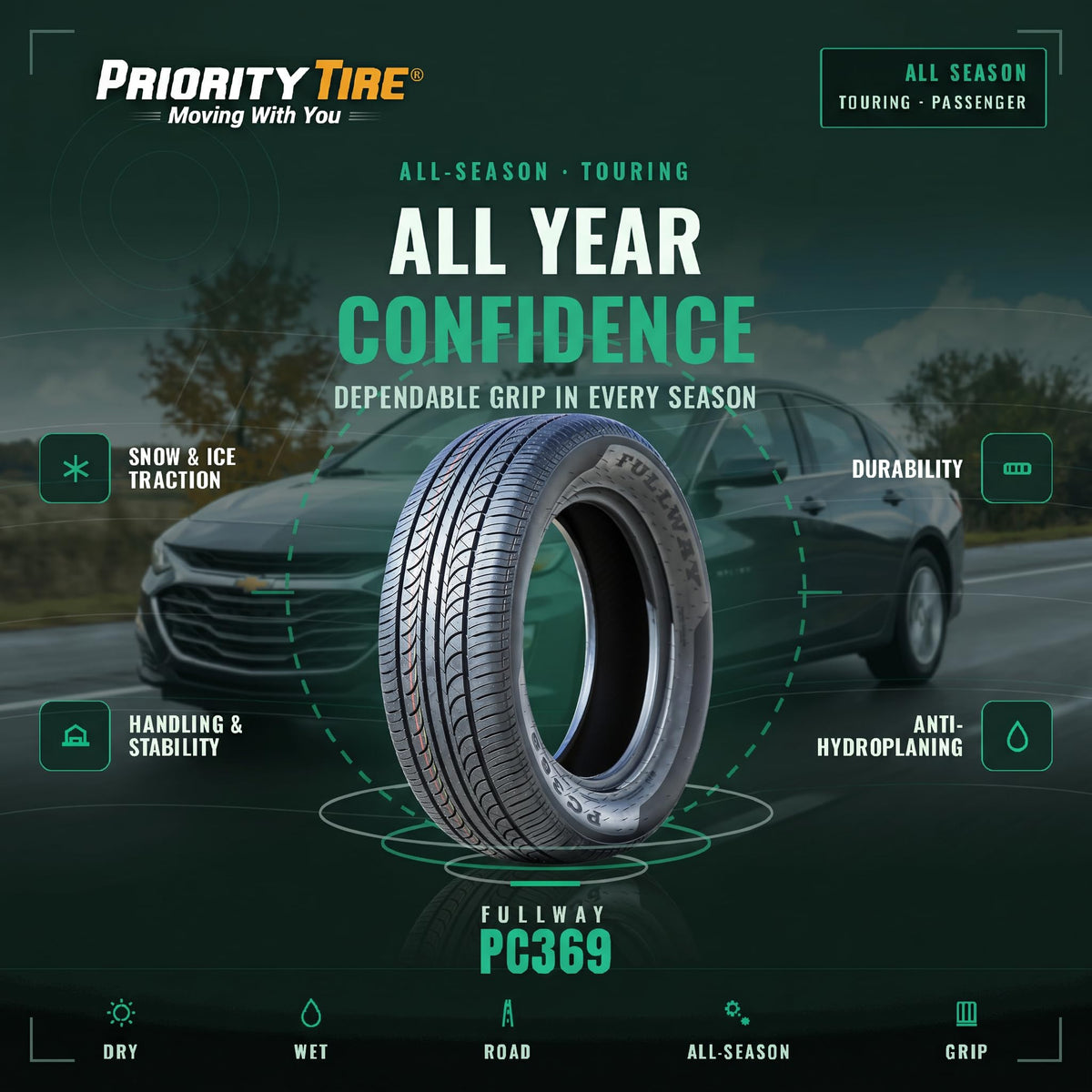 205/65R15 94H SL All Season Performance Passenger Tire E213