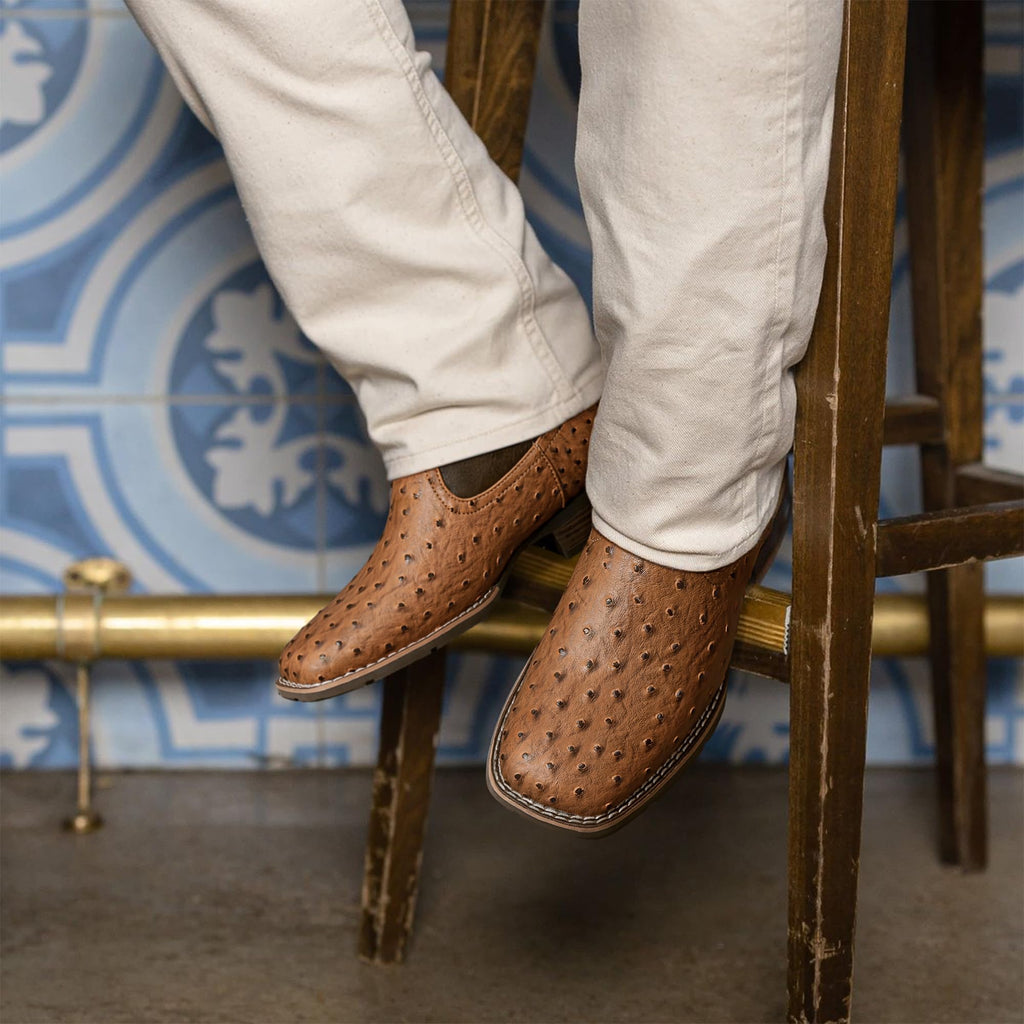Cowboy Boots for Men with Embroidered Square Toe L2584